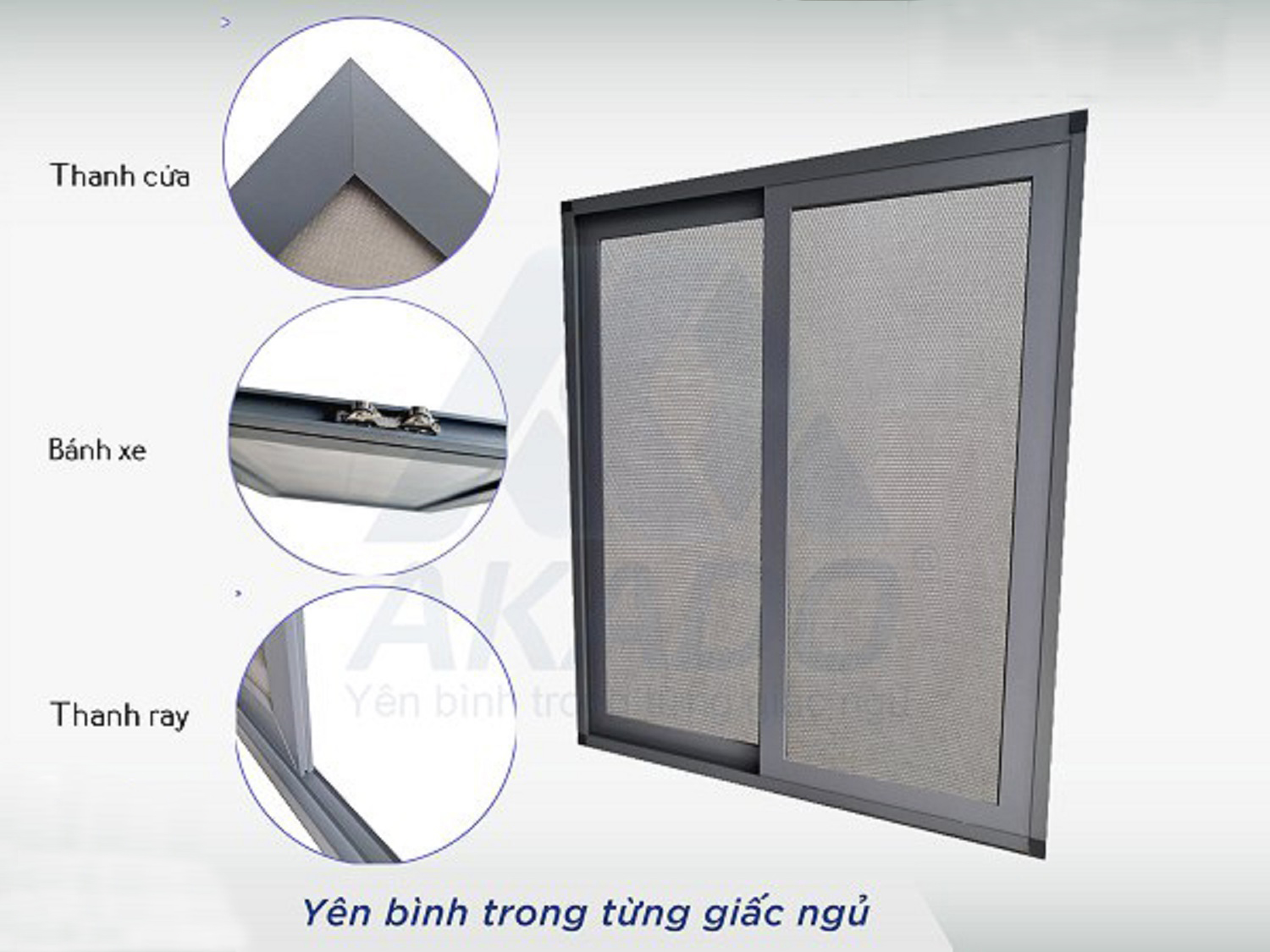Cửa lưới chống muỗi mở lùa lưới inox