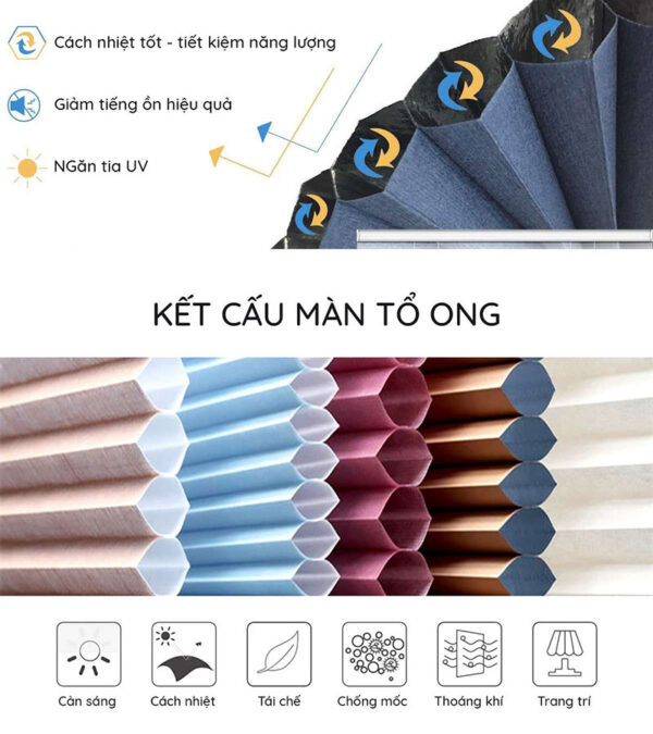 Rèm tổ ong thông minh